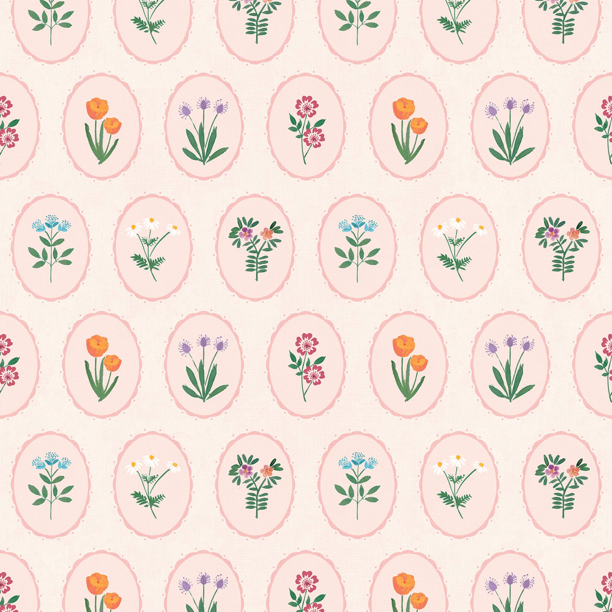 Designs Direct Heirloom Floral Medallions Peel & Stick Wallpaper